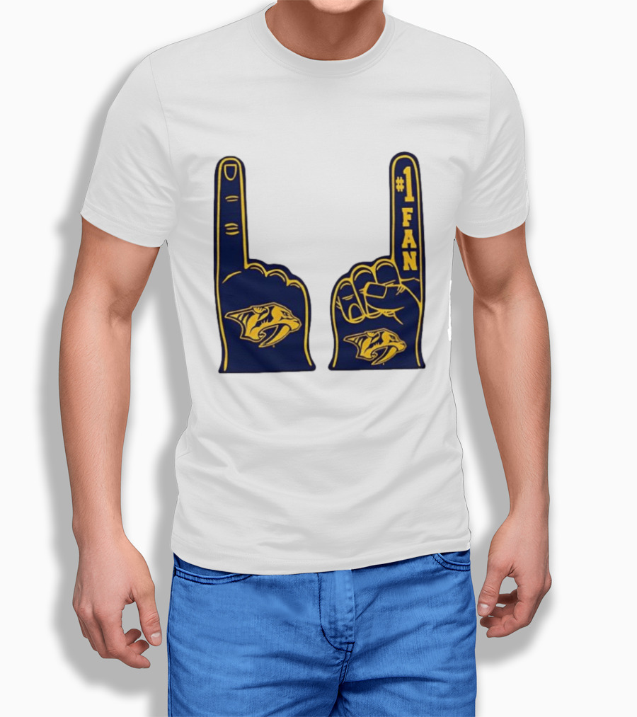 Nashville Predators #1 Fan Foam Finger T-Shirt