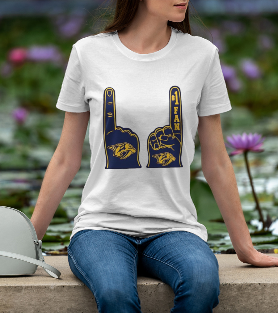 Nashville Predators #1 Fan Foam Finger T-Shirt