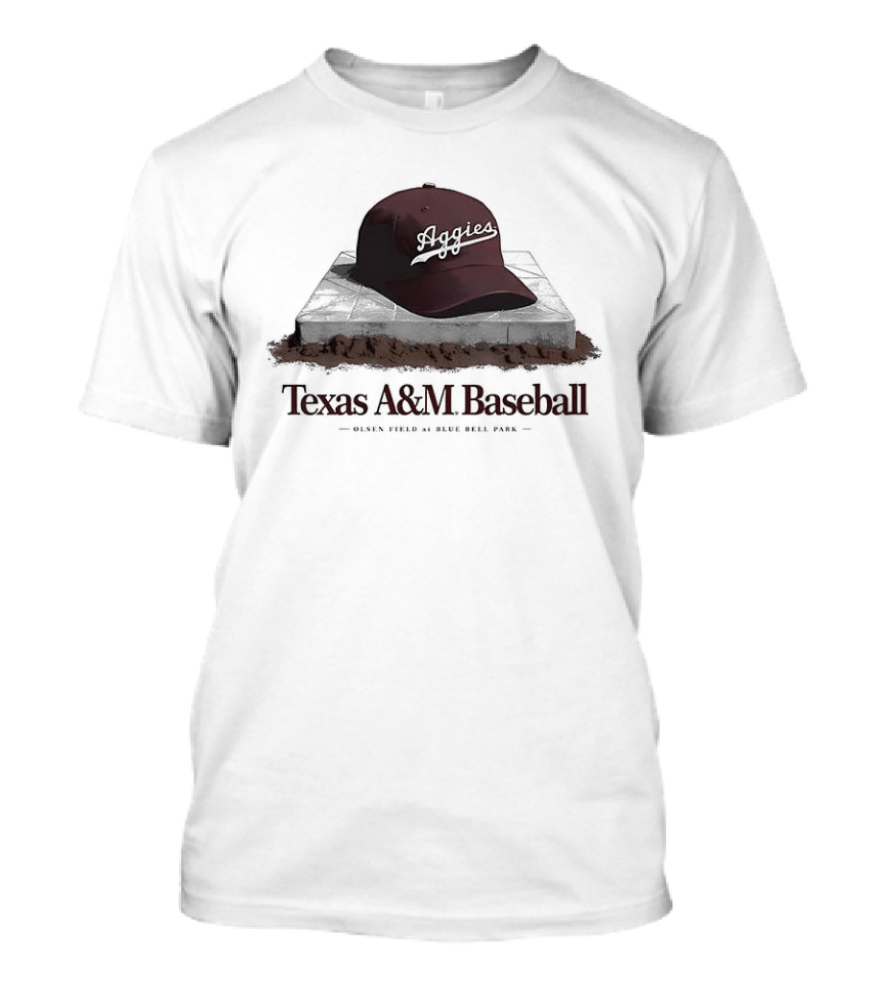 Texas A&M Baseball Aggies Olsen Field Blue Bell Park Cap T-Shirt