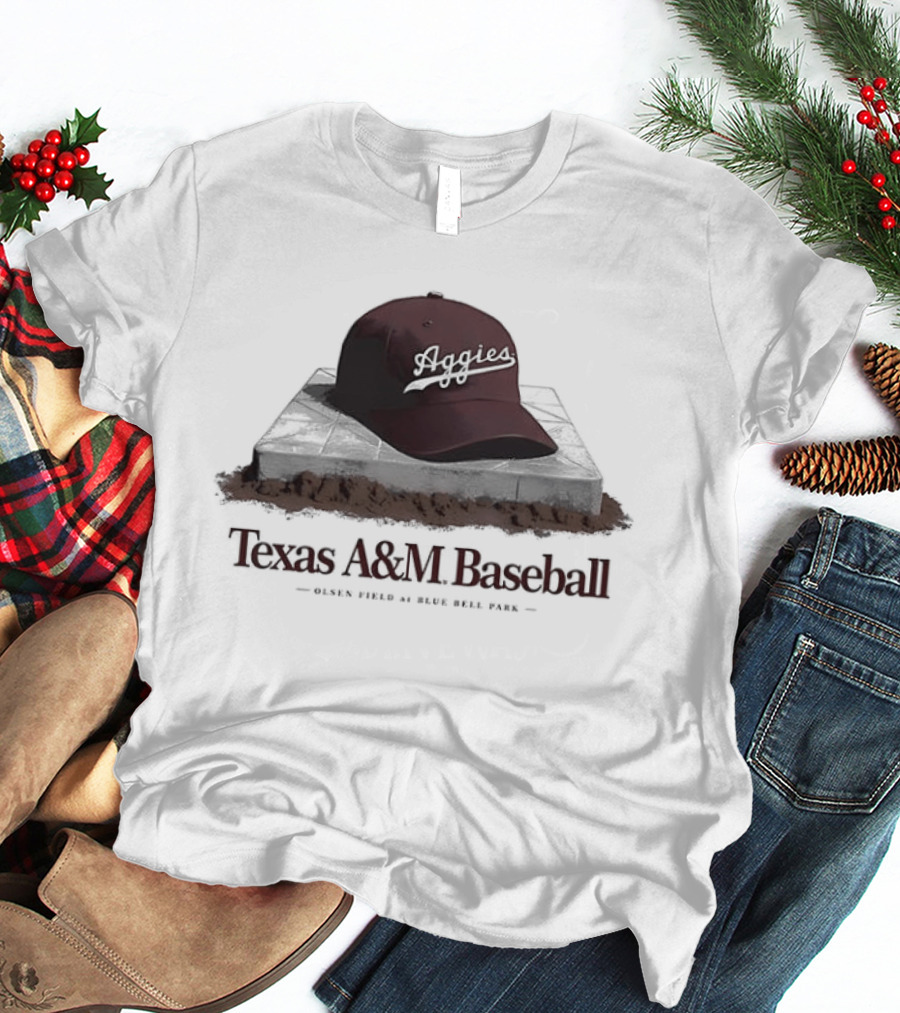 Texas A&M Baseball Aggies Olsen Field Blue Bell Park Cap T-Shirt