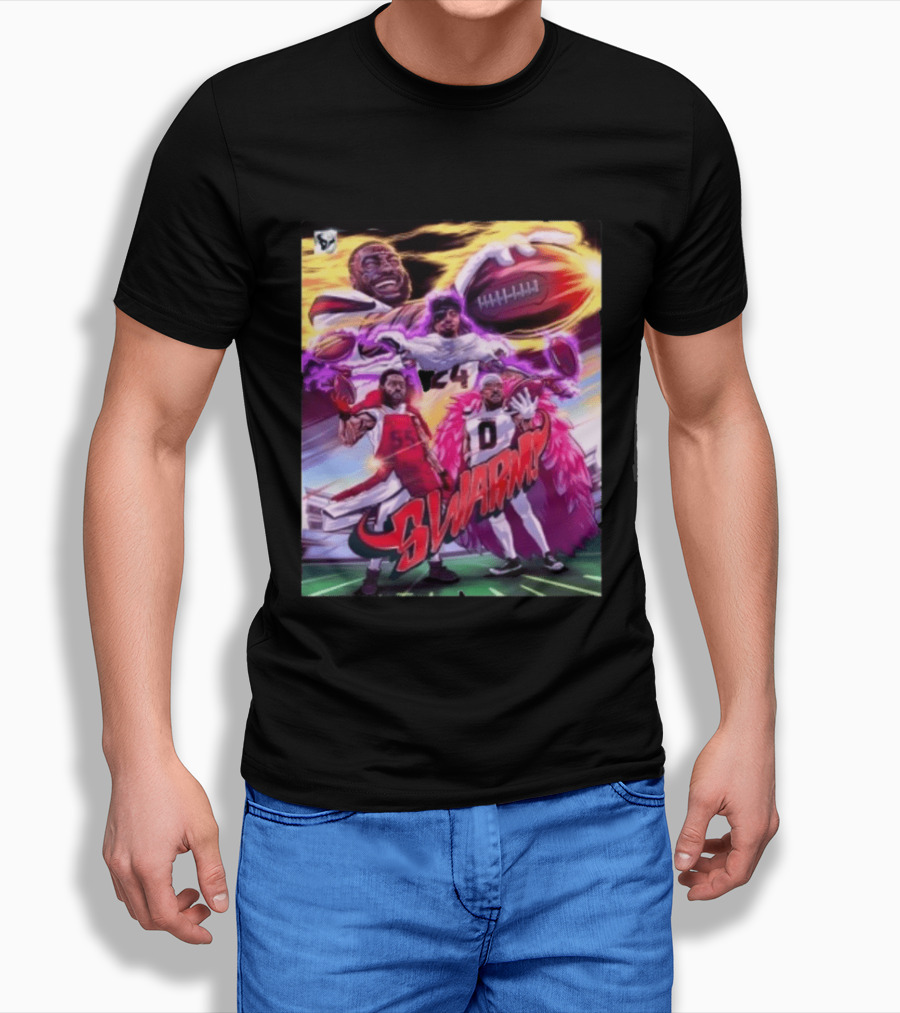 Houston Texans Swarm 2026 Football Legends Illustrated T-Shirt