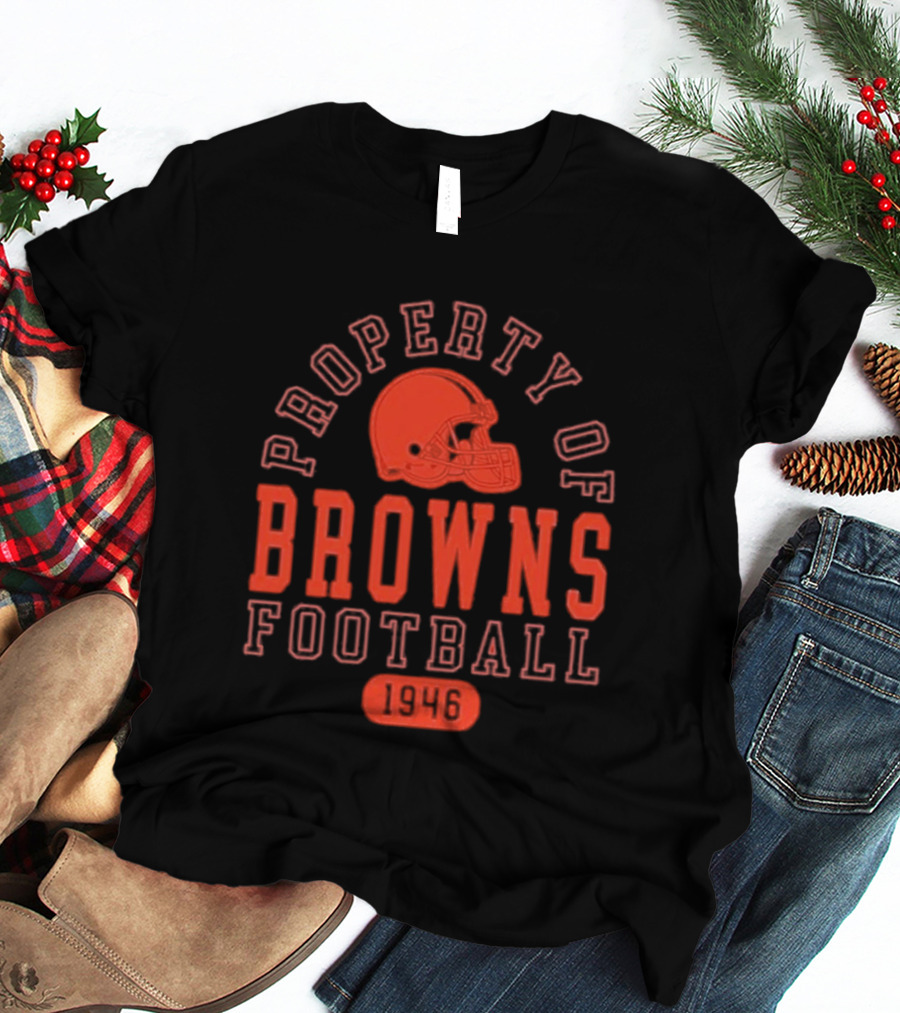 Property Of Browns Football Helmet T-Shirt