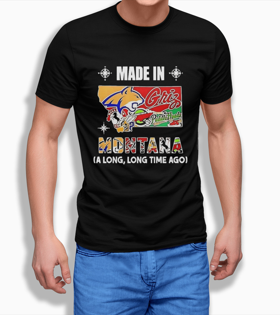 Made In Montana Griz PaddleHeads Team Collage A Long Long Time Ago T-Shirt