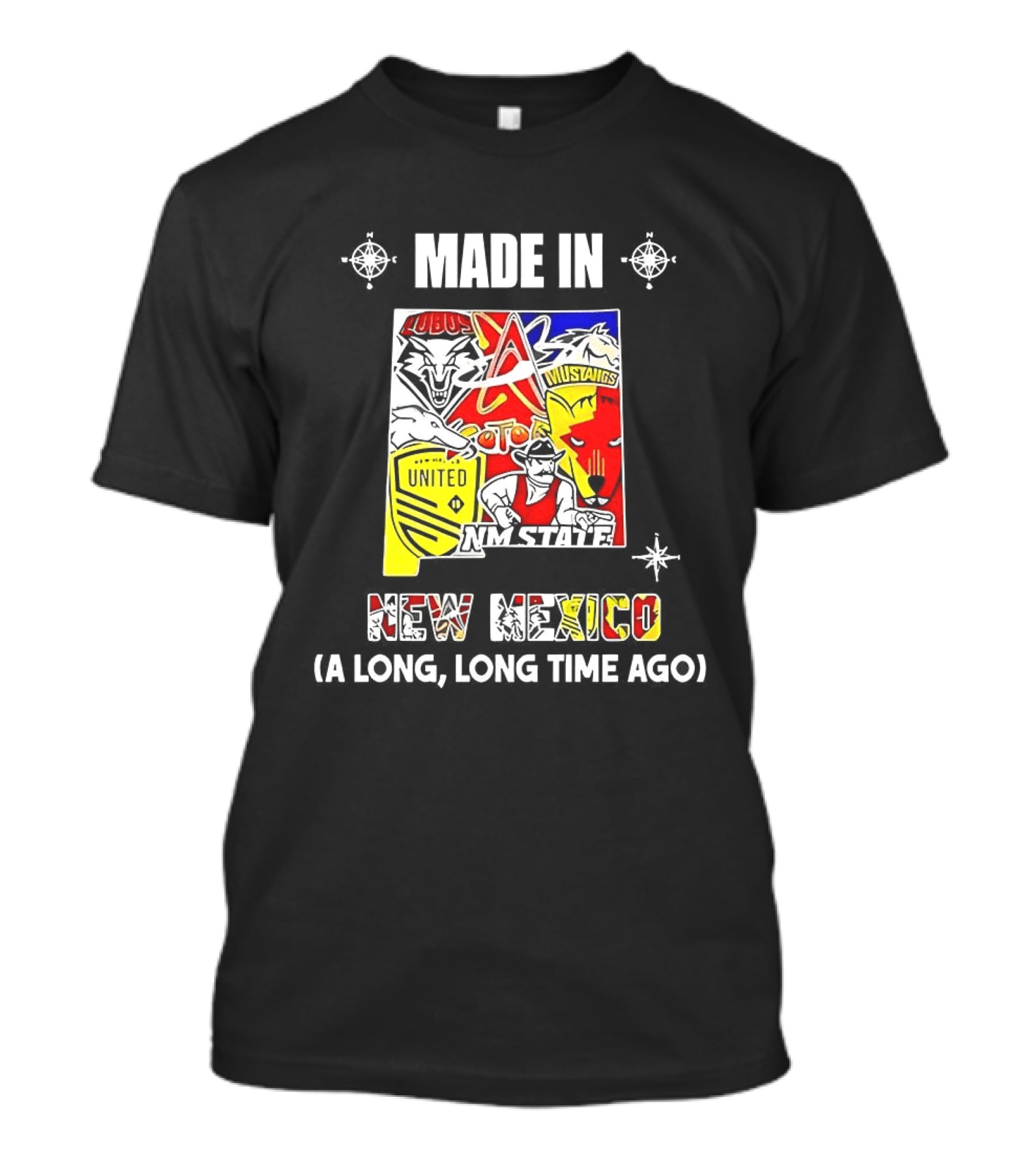 Made In New Mexico A Long Long Time Ago Sport Team Logos Mashup Dallas Cowboys Red Sox Chiefs New York Giants Yankees Lakers Cubs 49ers T-Shirt