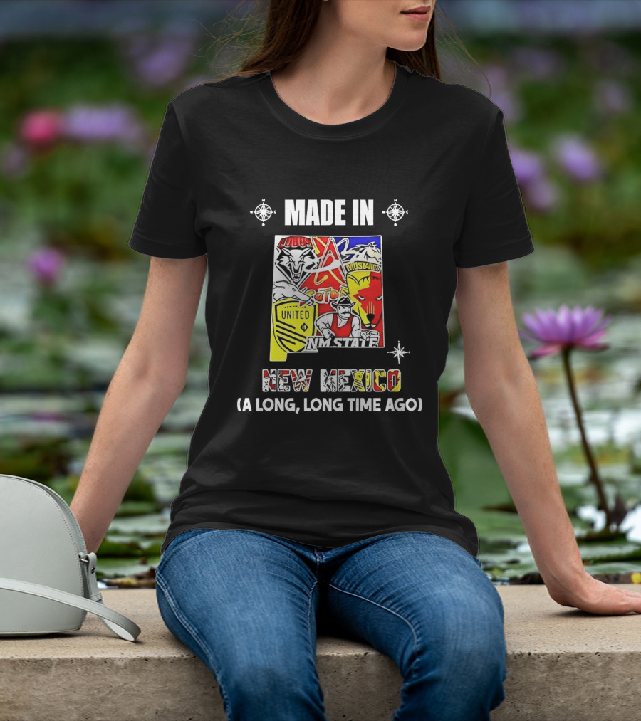 Made In New Mexico A Long Long Time Ago Sport Team Logos Mashup Dallas Cowboys Red Sox Chiefs New York Giants Yankees Lakers Cubs 49ers T-Shirt