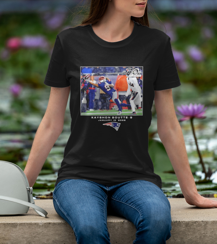 Kayshon Boutte New England Patriots January 18 2026 Playoffs T-Shirt