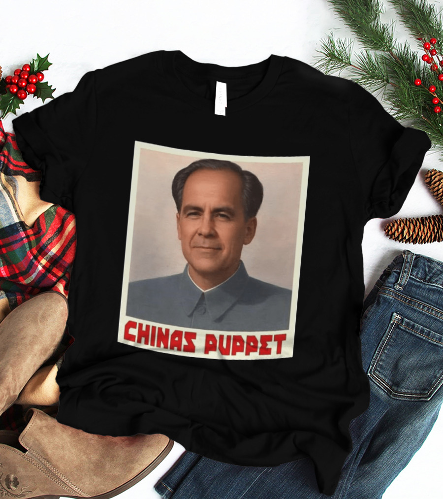 Mark Carney China's Puppet Mao Suit Caricature T-Shirt