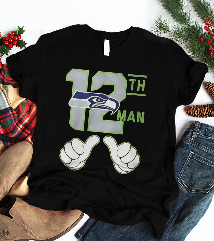 Seattle Seahawks 12th Man Fan Favorite NFL Team Spirit T-Shirt