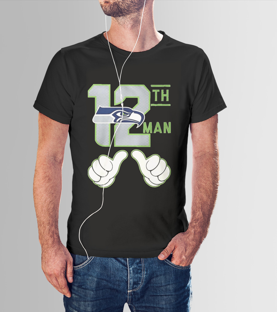 Seattle Seahawks 12th Man Fan Favorite NFL Team Spirit T-Shirt