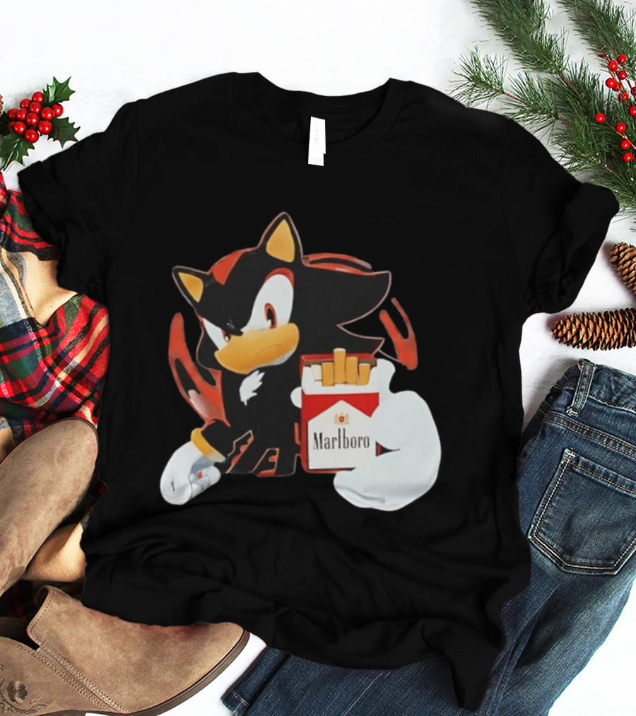 Shadow The Hedgehog Marlboro Red Pack T-Shirt
