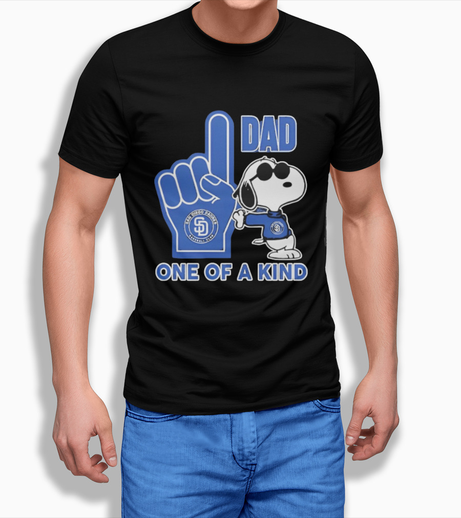 San Diego Padres Snoopy Number One Dad One Of A Kind T-Shirt