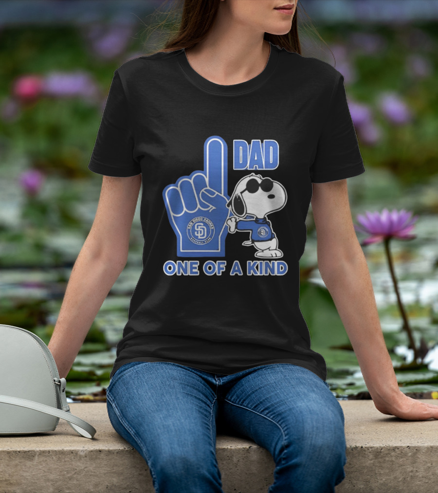 San Diego Padres Snoopy Number One Dad One Of A Kind T-Shirt