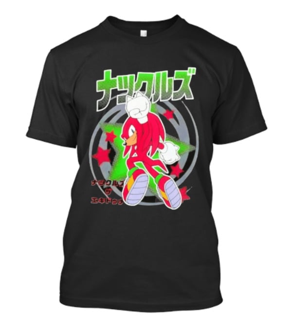 Knuckles The Hedgehog Japanese Star T-Shirt