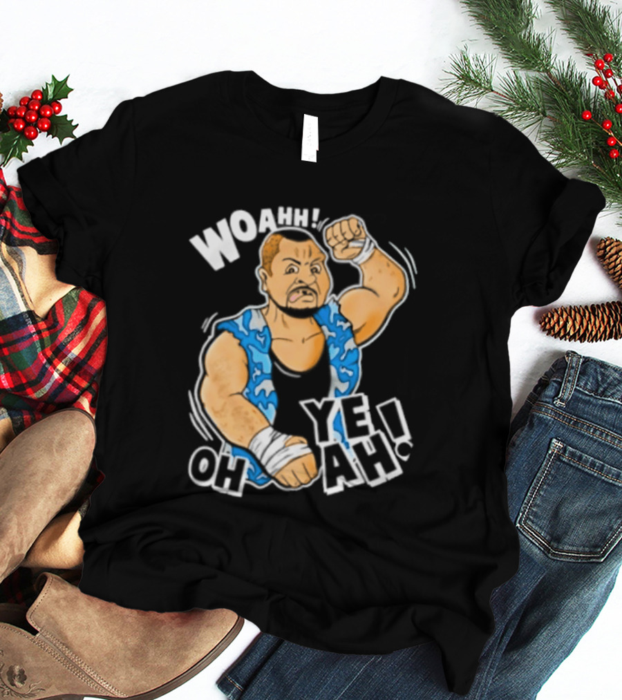Original WWE The Bushwhackers Woahh Oh Yeah Caricature T-Shirt