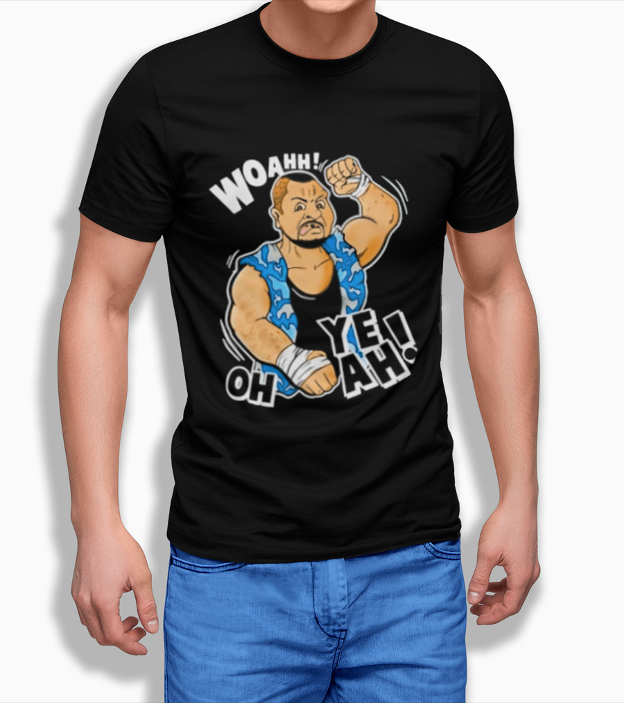 Original WWE The Bushwhackers Woahh Oh Yeah Caricature T-Shirt
