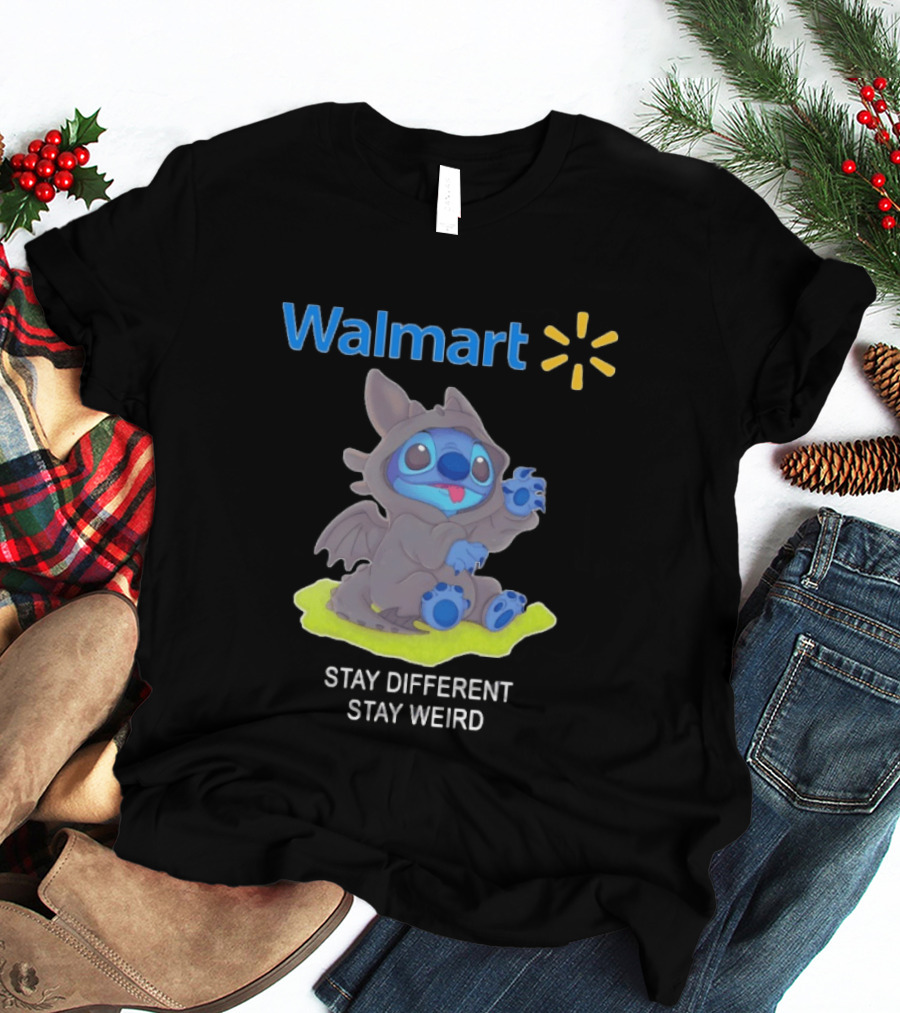 Walmart Canada Toothless Stitch Stay Different Stay Weird T-Shirt