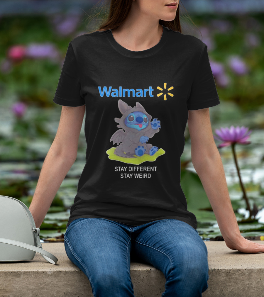 Walmart Canada Toothless Stitch Stay Different Stay Weird T-Shirt