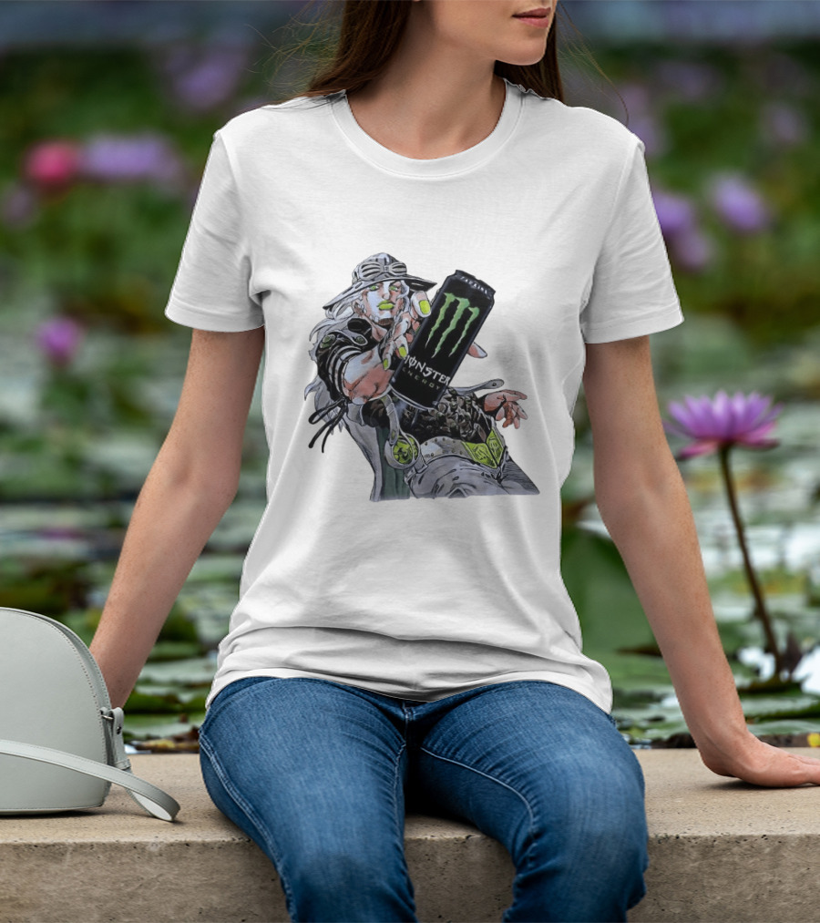 Gyro Zeppeli JoJo's Bizarre Adventure Meets Monster Energy T-Shirt