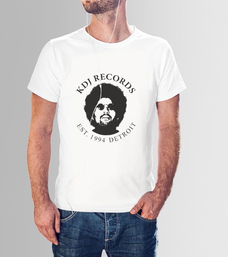 KDJ Records Est. 1994 Detroit Afro T-Shirt
