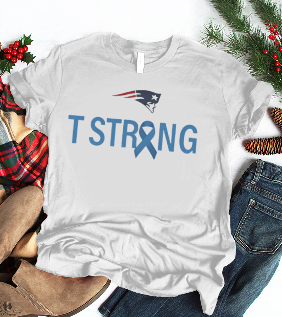 T Strong Patriots New England Blue Ribbon T-Shirt