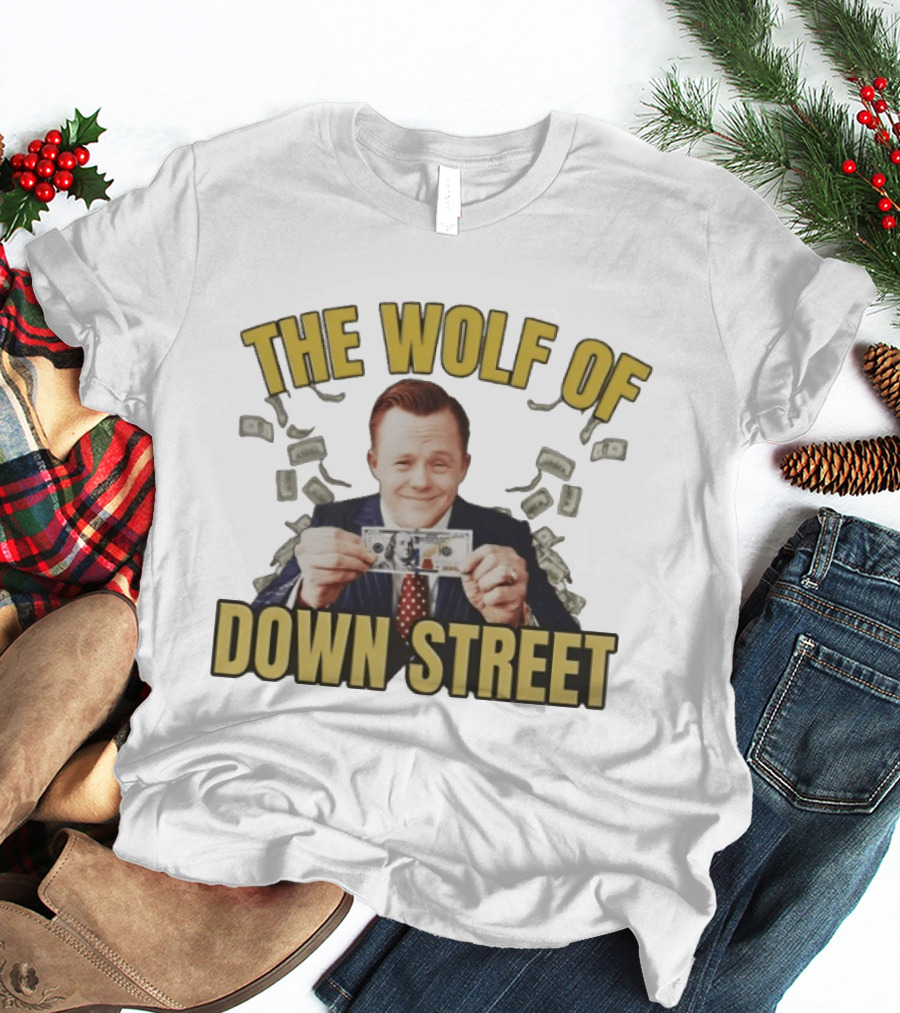 The Wolf Of Down Street Money Holding Businessman T-Shirt