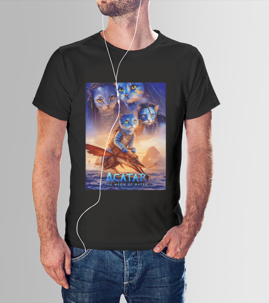 Acatar The Meow Of Water Cat Avatar Fantasy Cats Ocean Adventure T-Shirt