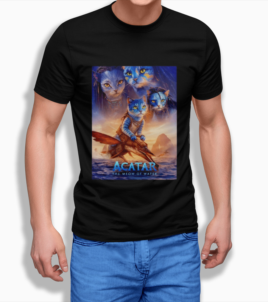 Acatar The Meow Of Water Cat Avatar Fantasy Cats Ocean Adventure T-Shirt