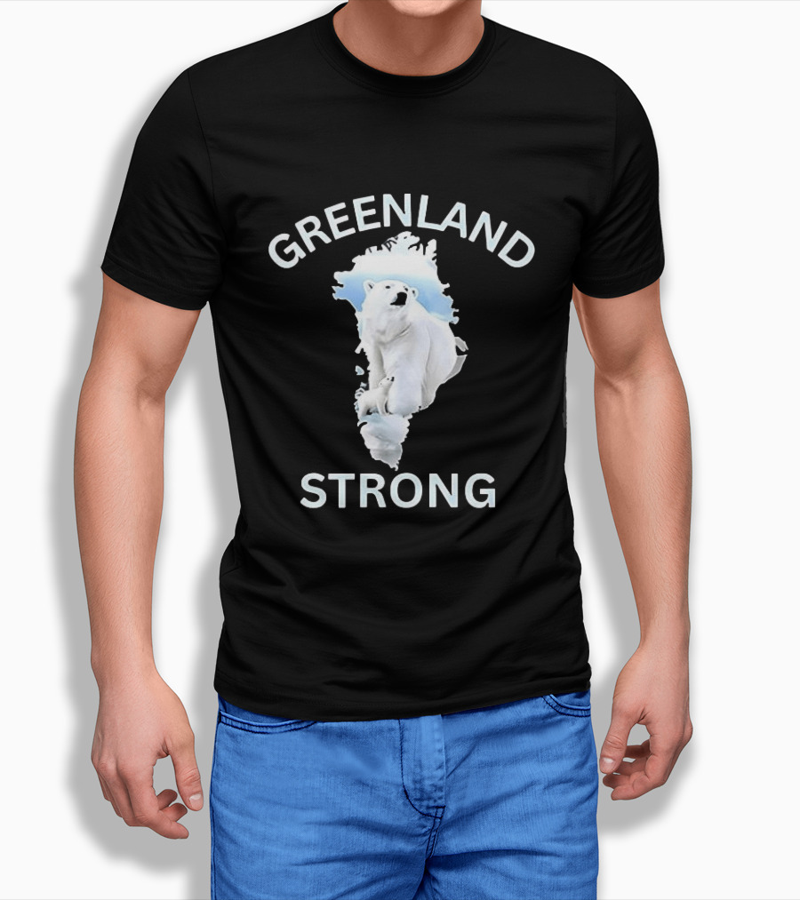 Greenland Strong Polar Bear Map T-Shirt
