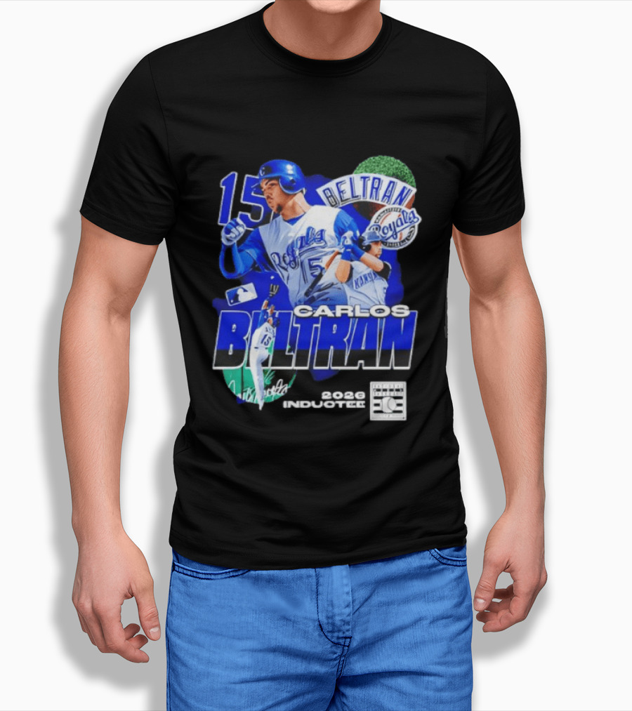 Kansas City Royals Carlos Beltran 15 Hall Of Fame Inducted 2026 T-Shirt