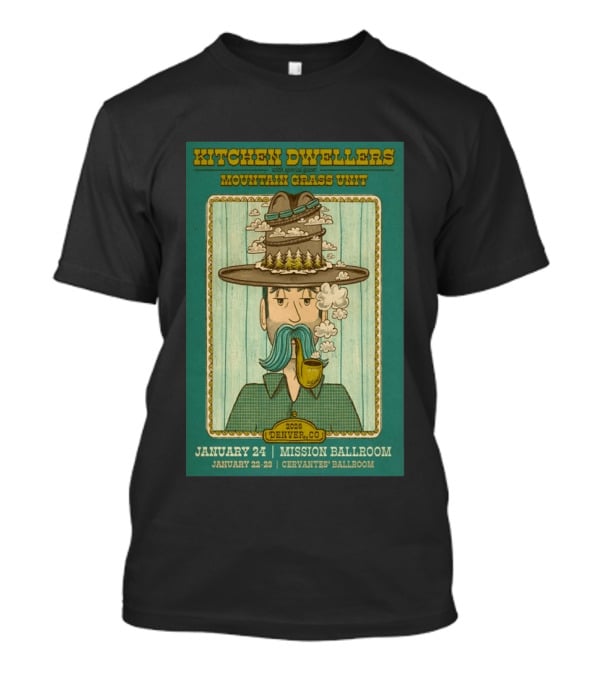 Kitchen Dwellers Mission Ballroom Denver 2026 Mountain Grass Unit Concert T-Shirt