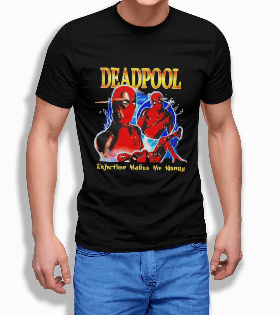 Deadpool Rejection Makes Me Hungry Bold Comic T-Shirt