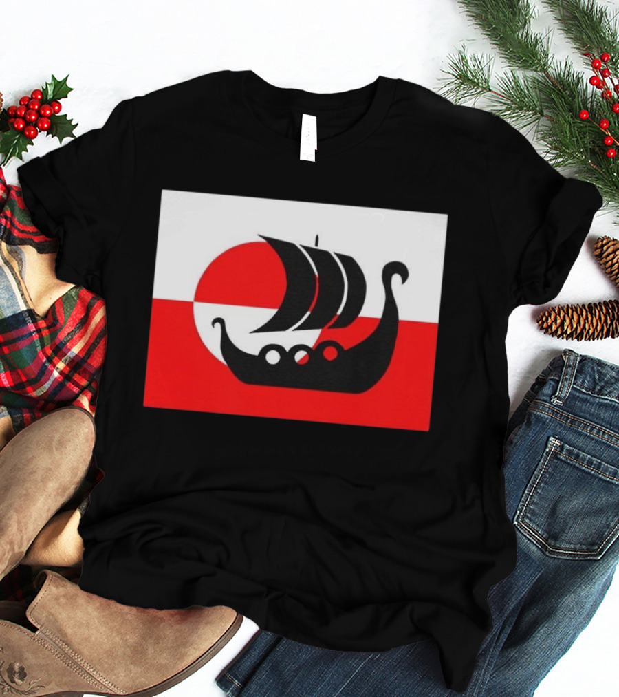 Denmark Greenland Flag Not For Sale Support Danish Viking Warship T-Shirt