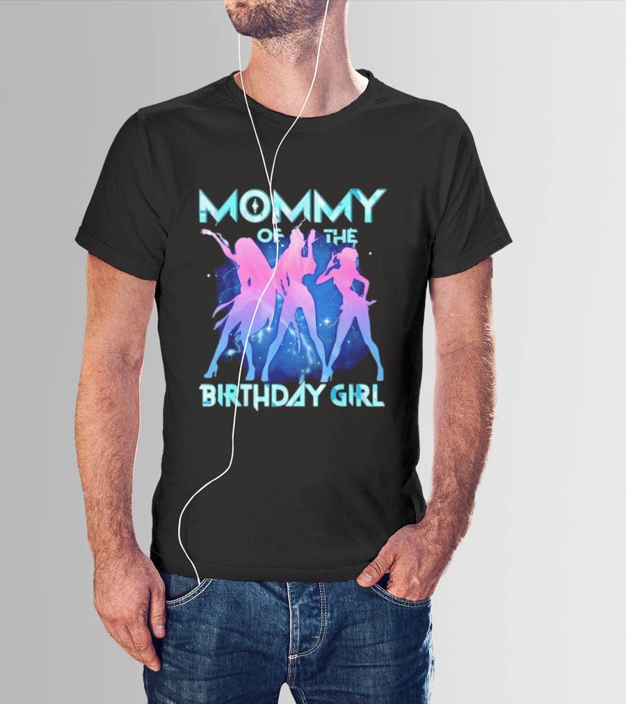 Mommy Of The Birthday Girl Kpop Family Matching Party T-Shirt