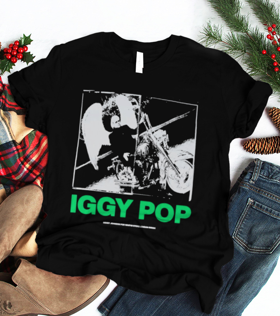 Waste! X Henry Johnson Iggy Pop Motor Wings Motorcycle Duo T-Shirt
