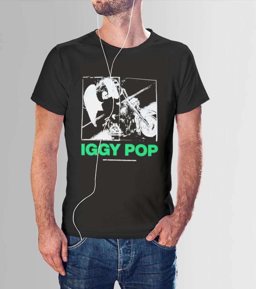 Waste! X Henry Johnson Iggy Pop Motor Wings Motorcycle Duo T-Shirt
