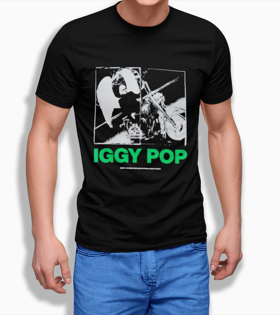 Waste! X Henry Johnson Iggy Pop Motor Wings Motorcycle Duo T-Shirt