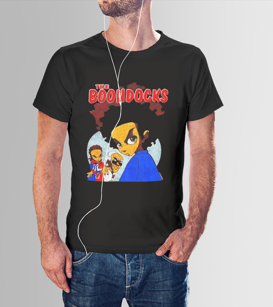 The Boondocks Animated Series Characters Huey Riley Grandad T-Shirt