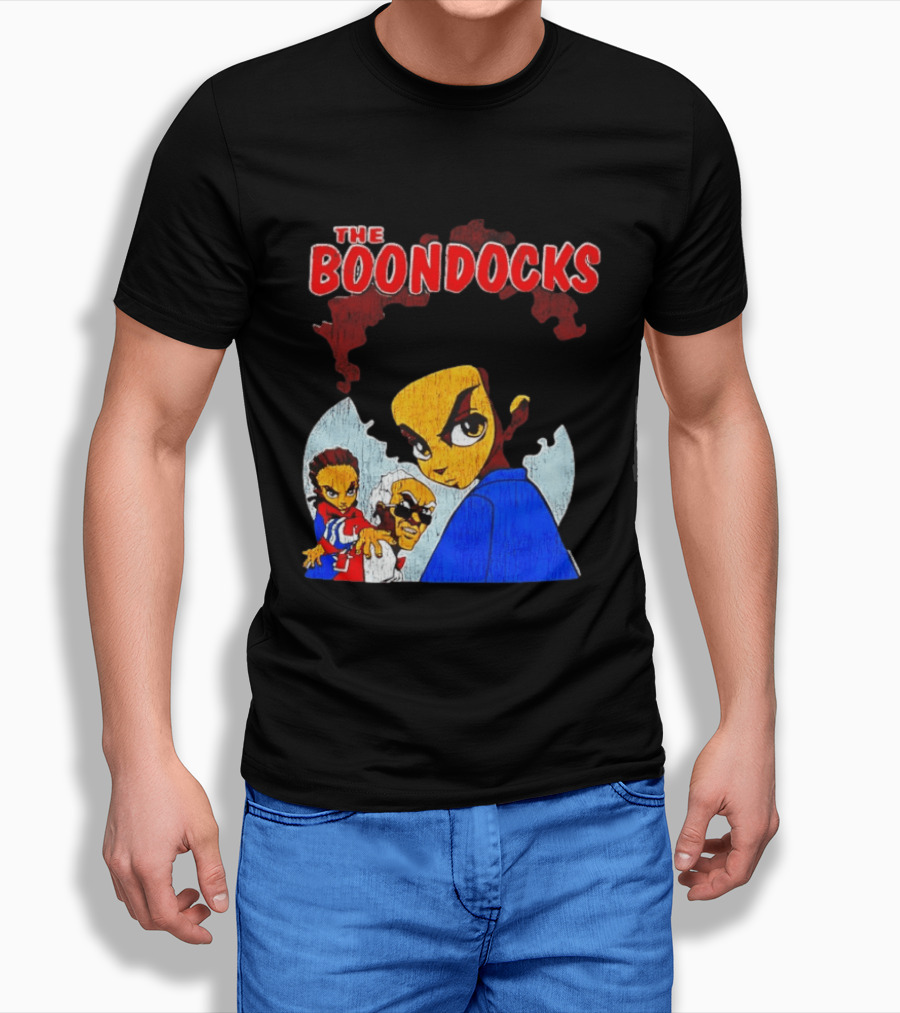 The Boondocks Animated Series Characters Huey Riley Grandad T-Shirt