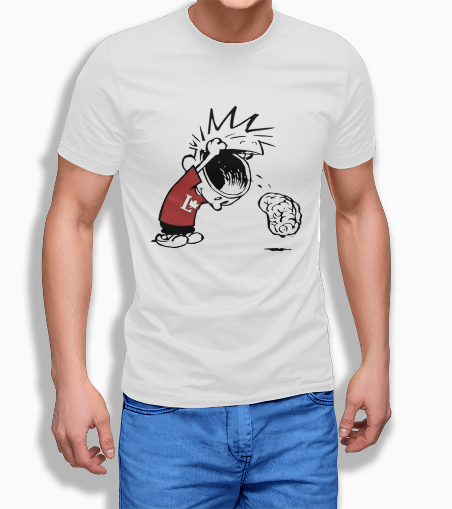 Calvin Hobbes Political Satire Cartoon Liberal Theme Peanuts T-Shirt