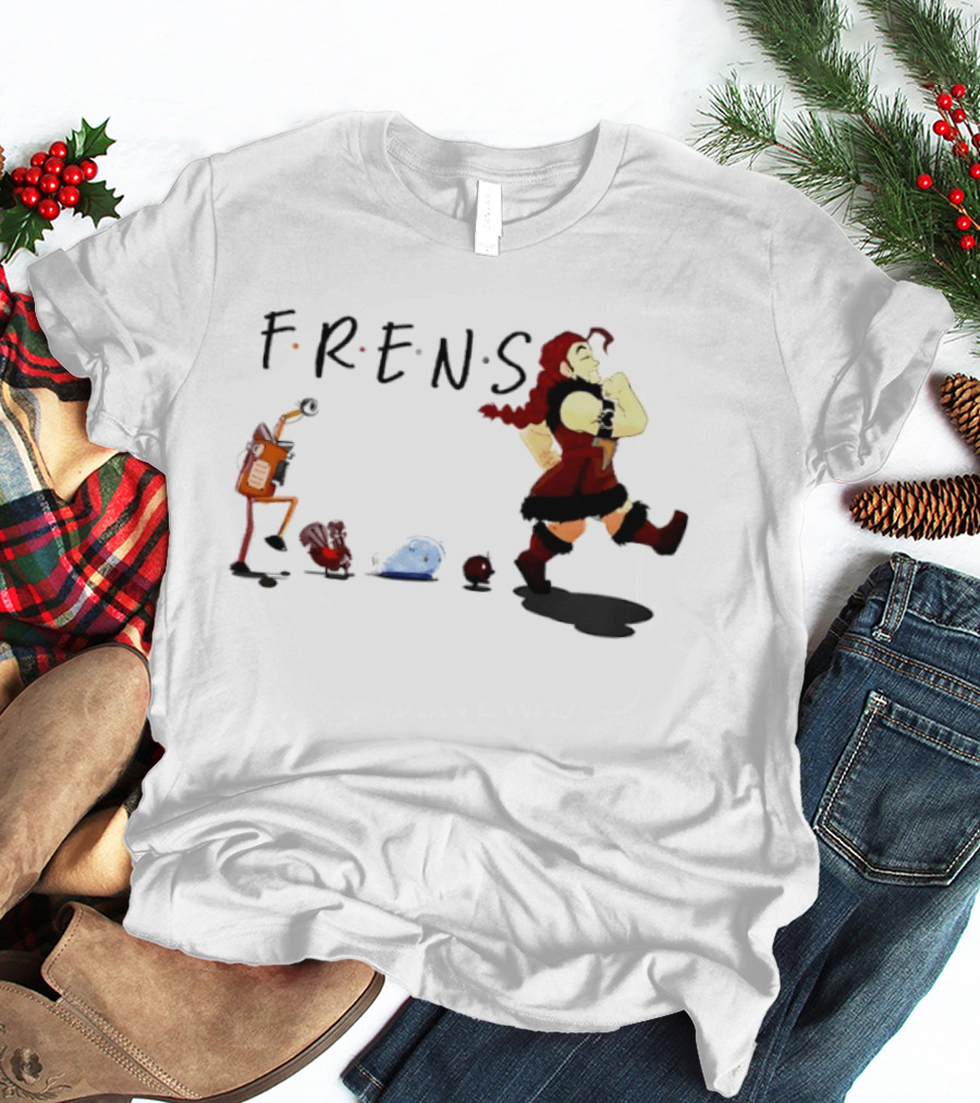 Taz And Frens Marching Group With Character Silhouettes And Fun T-Shirt