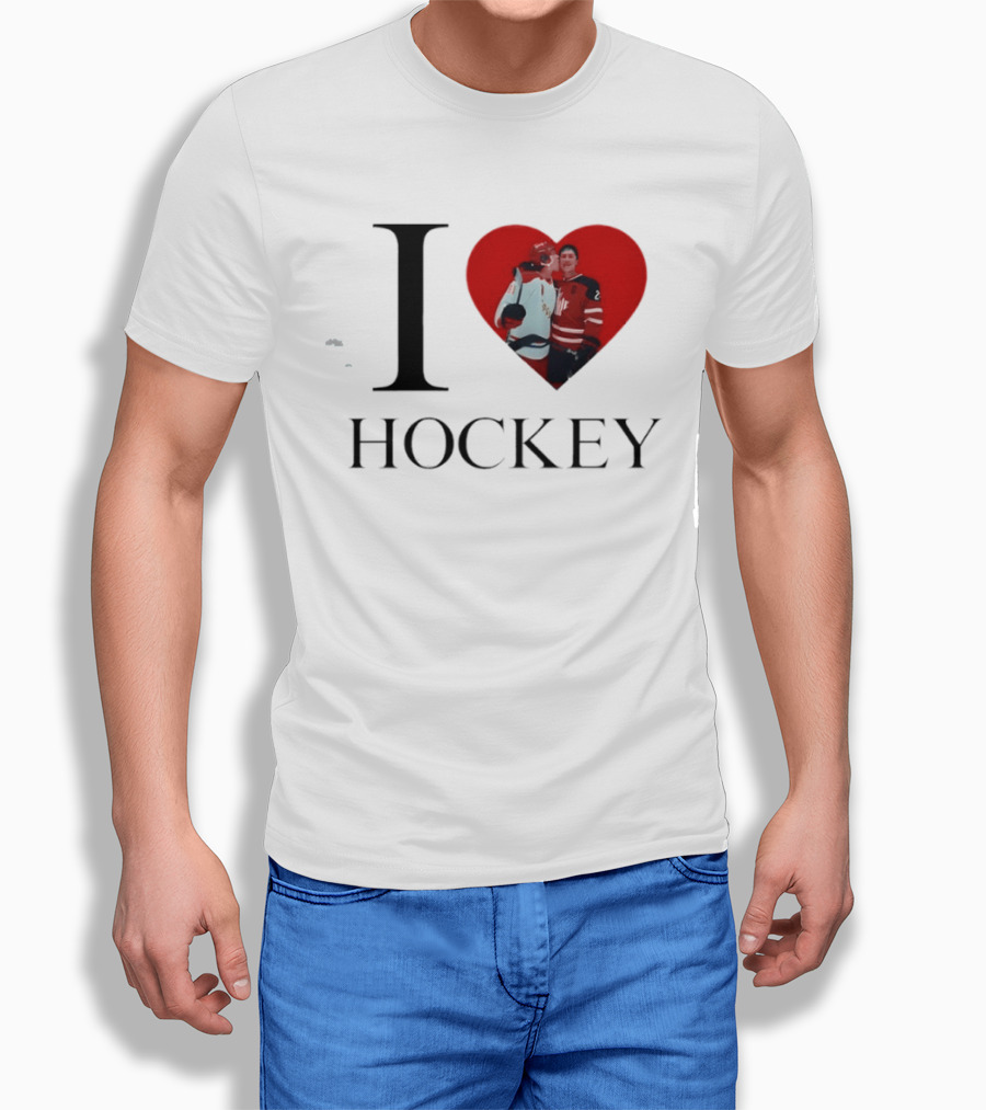 Williams & Storrie I Love Hockey Players Red Heart T-Shirt