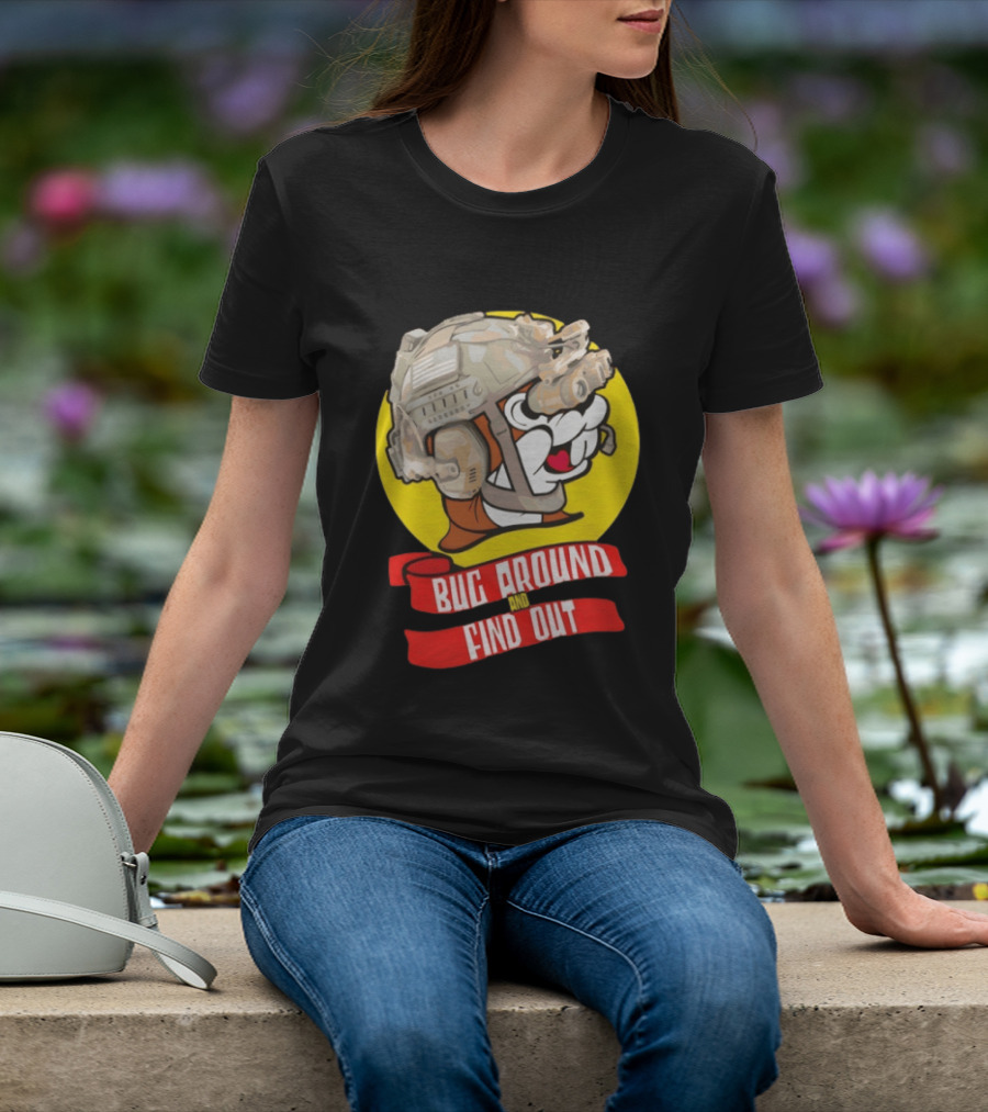 Beaver Army Bug Around And Find Out Helmet Cartoon Fandom T-Shirt