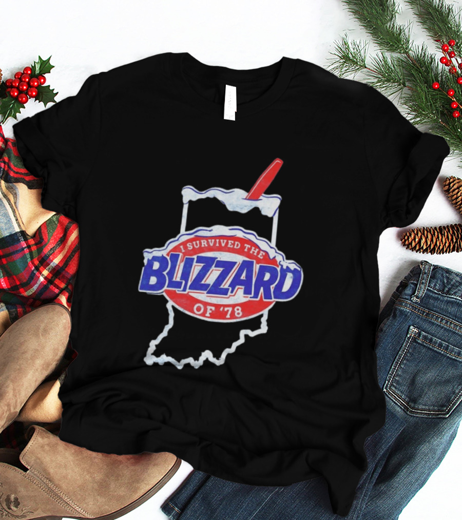I Survived The Blizzard Of '78 Indiana Snow Shovel T-Shirt