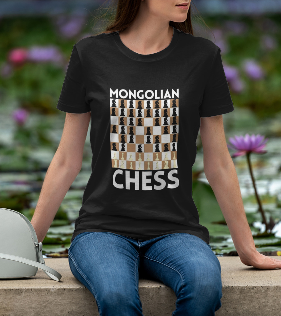 Mongolian Chess Knights No Mercy Mongol Empire Strategy T-Shirt