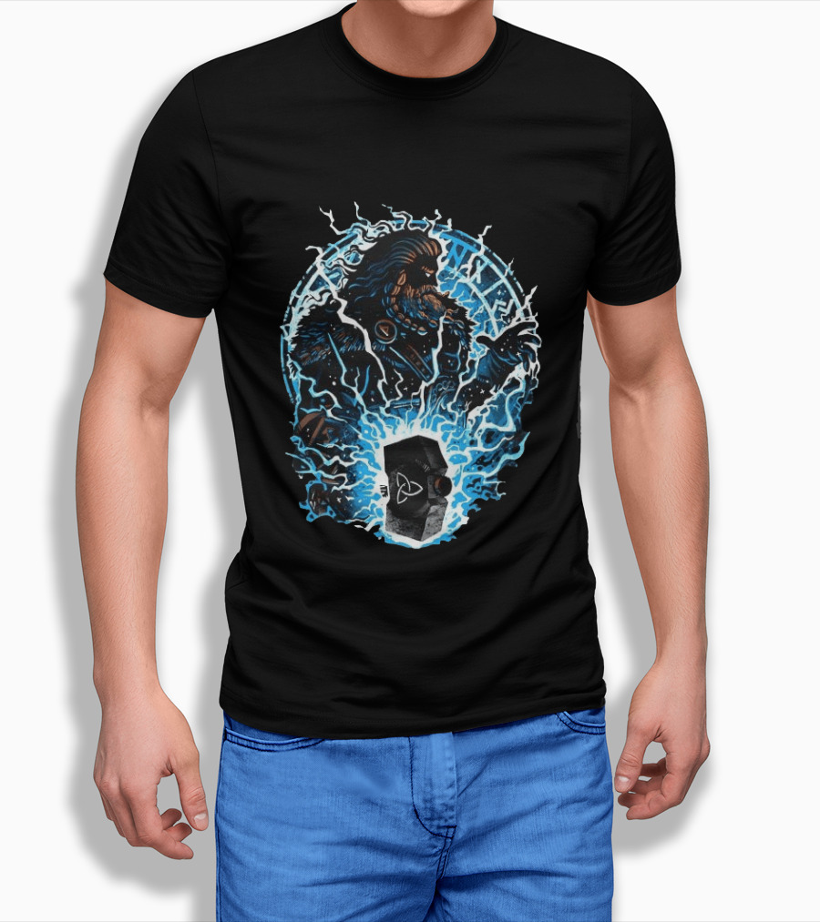 Thor Norse God Of Thunder Mjolnir Lightning Power Norse Mythology T-Shirt