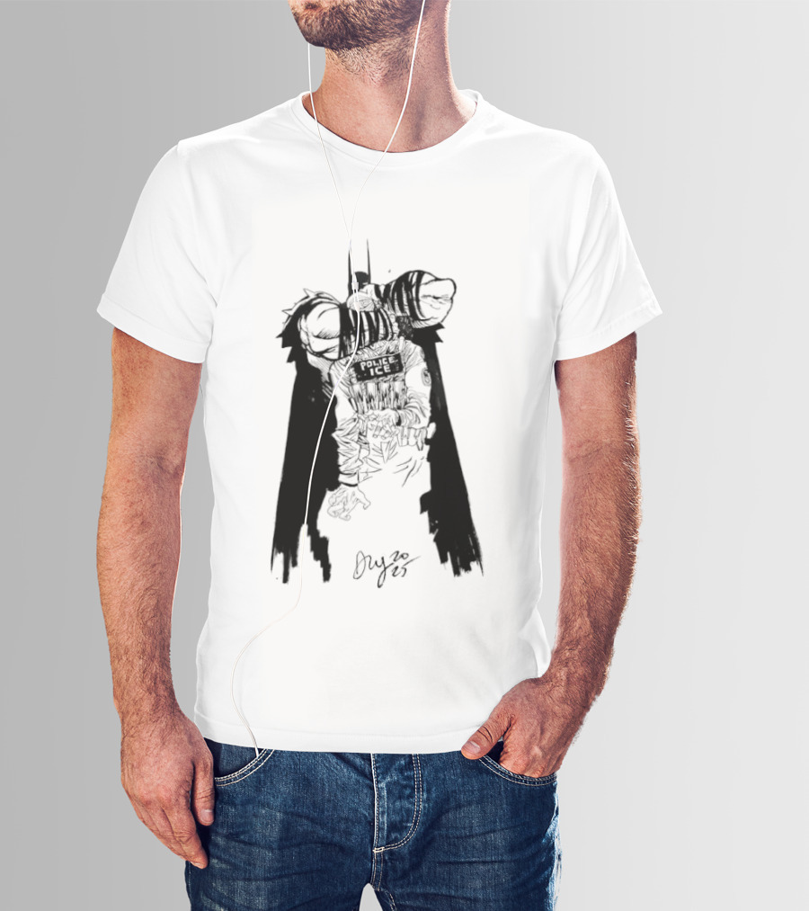 Absolute Batman Police ICE Joker Batman Sketch T-Shirt