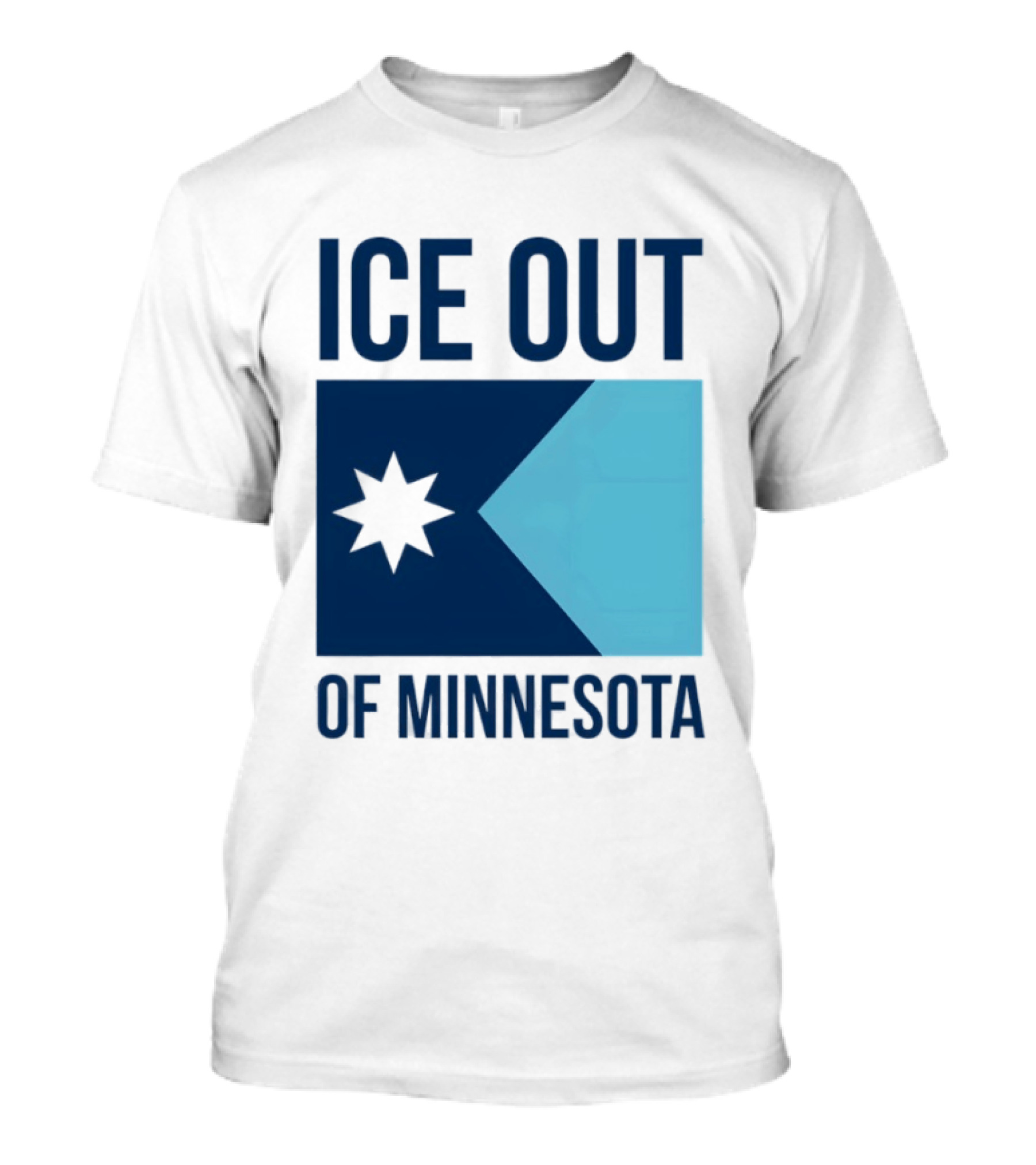 ICE Out Of Minnesota Star Flag T-Shirt