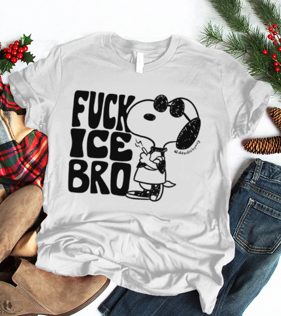 Snoopy Protest Statement ICE Bro T-Shirt