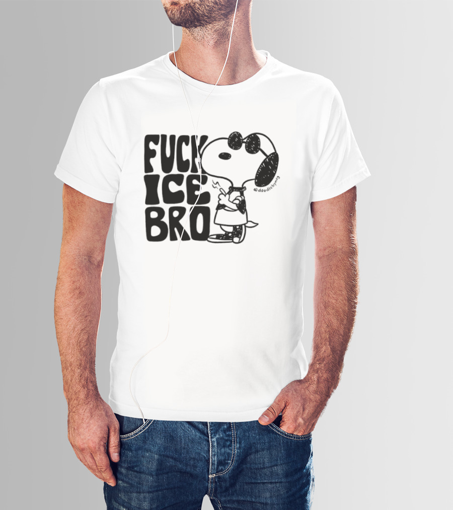 Snoopy Protest Statement ICE Bro T-Shirt