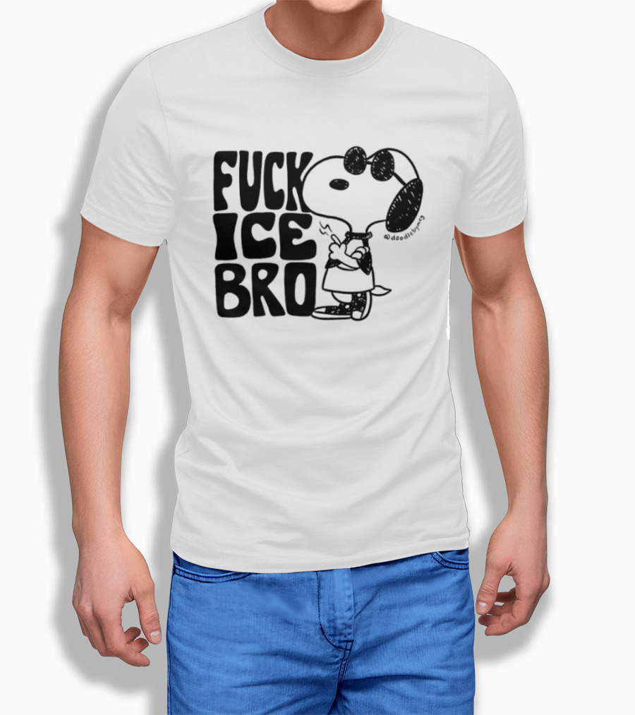 Snoopy Protest Statement ICE Bro T-Shirt